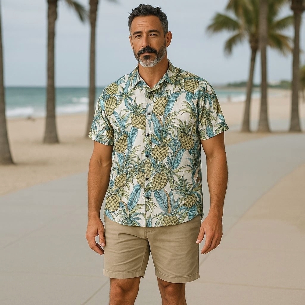 Denim and Flower Mens Shirt Small NWT